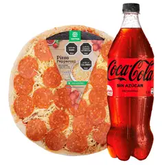 TOTTUS - Combo Pizza Pepperoni + Coca Cola Zero 1.5 Lt