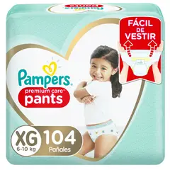 PAMPERS - Pañales Pants Pampers Premium Care XG 104 Un