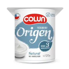COLUN - Yoghurt Origen Sabor Natural 120 GR