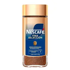 NESCAFE - Café Instantáneo Fina Selección Descafeinado Nescafe Frasco 100 g