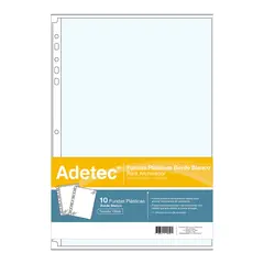ADETEC - Funda Plastica Oficio Borde 10 Und
