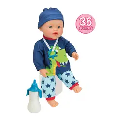 LOKO TOYS - MUNECO 37CM CON 36 SONIDOS AZUL