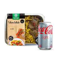 TOTTUS - Combo Tallarín Salteado + Coca Cola Light Lata 350 ml
