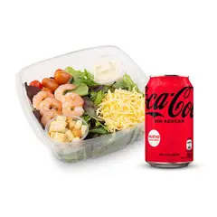 TOTTUS - Combo Ensalada Camarón Queso + Coca Cola Zero Lata 350 ml