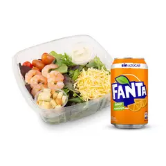 TOTTUS - Combo Ensalada Camarón Queso + Fanta Zero Lata 350 ml