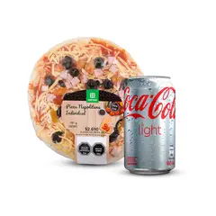 TOTTUS - Combo Pizza Napolitana Individual + Coca Cola Light Lata 350 ml
