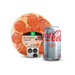 TOTTUS - Combo Pizza Pepperoni Individual + Coca Cola Light Lata 350 ml