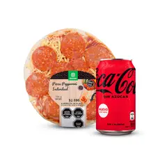 TOTTUS - Combo Pizza Pepperoni Individual + Coca Cola Zero Lata 350 ml