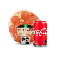 TOTTUS - Combo Pizza Pepperoni Individual + Coca Cola Normal Lata 350 ml