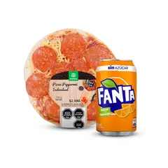 TOTTUS - Combo Pizza Pepperoni Individual + Fanta Zero Lata 350 ml