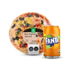 TOTTUS - Combo Pizza Vegetariana Individual + Fanta Normal Lata 350 ml