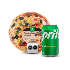 TOTTUS - Combo Pizza Vegetariana Individual + Sprite Normal Lata 350 ml