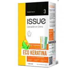 ISSUE - Coloración Tinte Issue Kit Eco Keratina Castaño Oscuro N° 3 1 Un