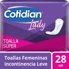 COTIDIAN - Toallas Higiénicas Súper Lady Cotidian 28 Un