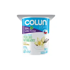 COLUN - Yoghurt Batido Light sin Lactosa Sabor Vainilla 120 g