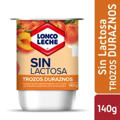 LONCOLECHE - Yoghurt con Trozos de Durazno Sin Lactosa 140 g