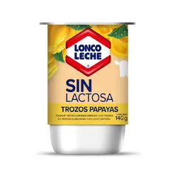 LONCOLECHE - Yoghurt con Trozos de Papaya Sin Lactosa 140 g