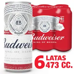 BUDWEISER - CERVEZA PACK LATA 5G 6X473 CC