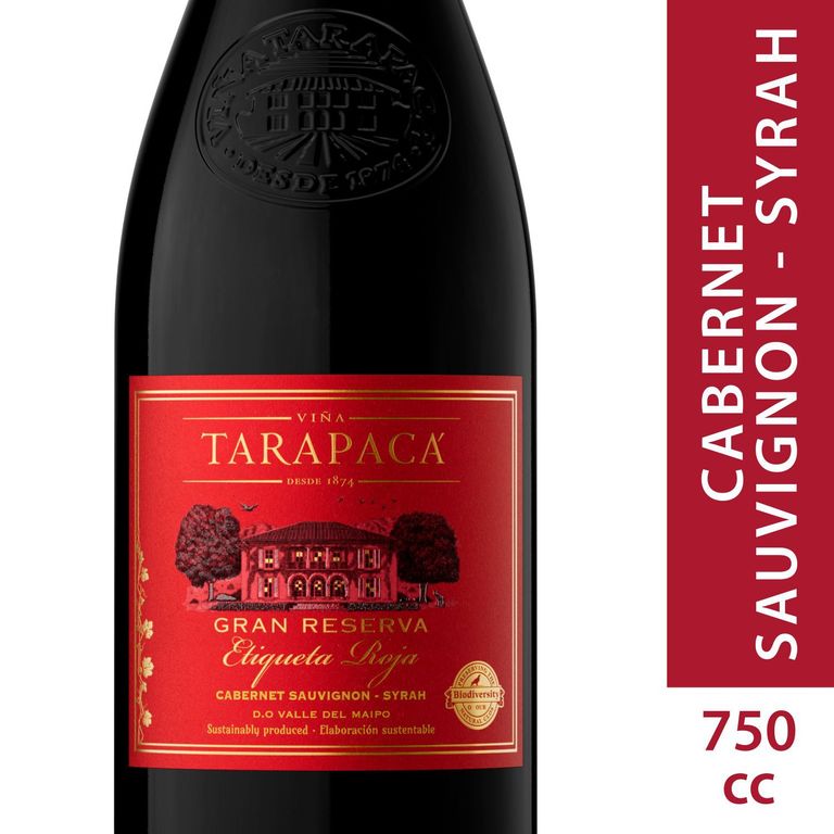 Vino Tinto Gran Reserva Tarapaca Etiqueta Rojas 750 cc - Tottus - $9.190