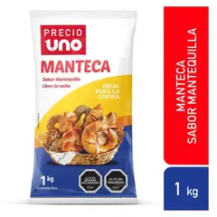PRECIO UNO - Manteca Sabor Mantequilla 1 Kg
