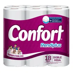 CONFORT - Papel Higiénico Rendiplus 27 mts Confort 18 un