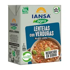 IANSA AGRO - Lentejas con Verduras Plato Listo Iansa Agro 390 g
