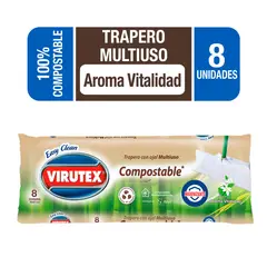 VIRUTEX - Trapero con Ojal Multiuso Compostable Aroma Vitalidad 8 Un