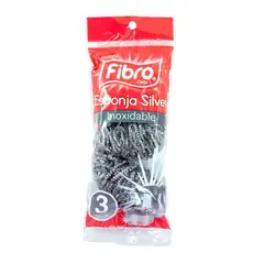FIBRO - Esponja Silver Inoxidable Fibro 3 Un