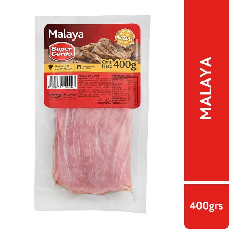 Malaya de Cerdo Super Cerdo 400 g - Tottus - $6.790