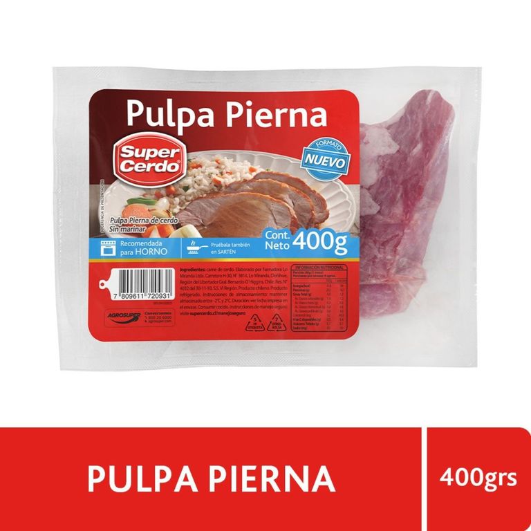 Pulpa Pierna de Cerdo Super Cerdo 400 g - Tottus - $3.450