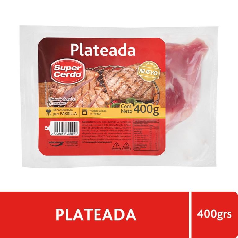 Plateada de Cerdo Super Cerdo 400 g - Tottus - $4.790