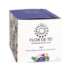 FLOR DE TE - Infusión de Flor de Hibisco Melisa Menta Manzana Flor De Té 36 g