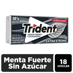 TRIDENT - Chicle Menta Fuerte Sin Azúcar Trident 30.6 g