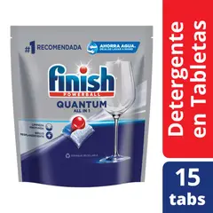 FINISH - Detergente en Tabletas para Lavavajillas Quantum Finish 15 Un