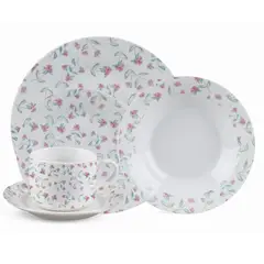 CASA JOVEN - Vajilla Porcelana 20Pz Flores
