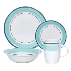 CASA JOVEN - Set Ceramica 16Pz Verde Bicolor