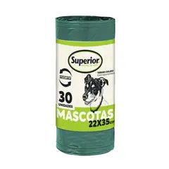 SUPERIOR - Bolsa de Aseo Mascotas 22 x 35 cm 30 Un