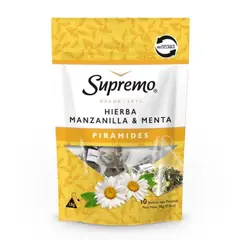 SUPREMO - Hierba Manzanilla y Menta Pirámides 10 Un