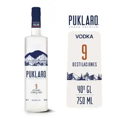 PUKLARO - Vodka Premium Puklaro 40° 750 cc