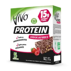VIVO - Barra de Cereal con Proteína Sabor Berries Vivo Protein 200 g