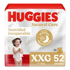 HUGGIES - Pañales Desechables Natural Care XXG 1 x 52 Un