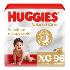 HUGGIES - Pañales Desechables Natural Care XG 1 x 96 Un