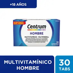 CENTRUM - Multivitamínico Hombre 30 Comprimidos