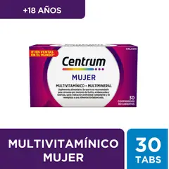 CENTRUM - Multivitamínico Mujer 30 Comprimidos