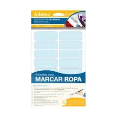 ADETEC - Etiqueta Marca Ropa Color Adetec - 63X25 Cm