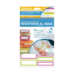 ADETEC - Etiqueta Manual Resistente Al Agua 70X15 Cm