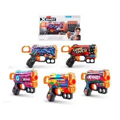 X-SHOT - Lanza Dardos Menace Skins Con 8 Dardos