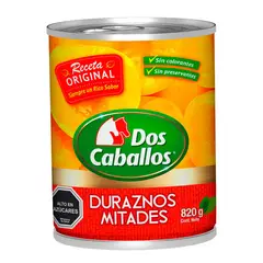 DOS CABALLOS - Duraznos en Mitades Dos Caballos 820 g