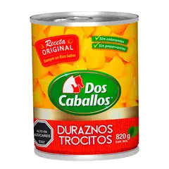DOS CABALLOS - Duraznos en Trocitos Dos Caballos 820 g
