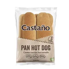 CASTAÑO - Pan Hot Dog Castaño 300 g